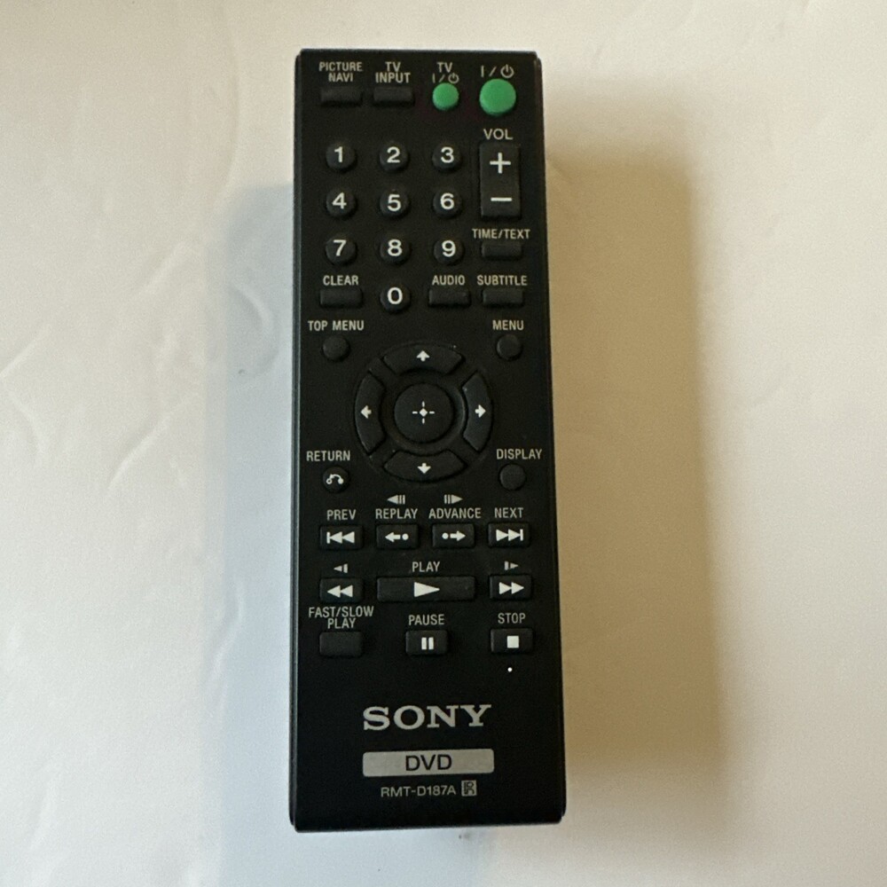 Sony Remote RMT-D187A For DVP-NS710H DVPSR200P DVP-SR200P DVP-SR500H DVD Player